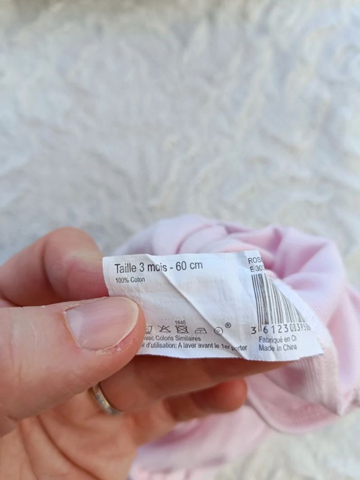 Body manches longues avec col Fille 3 mois Bout'chou 100% coton - photo numéro 6