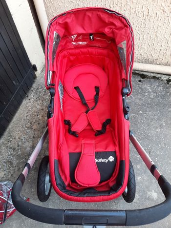 Poussette trio rouge