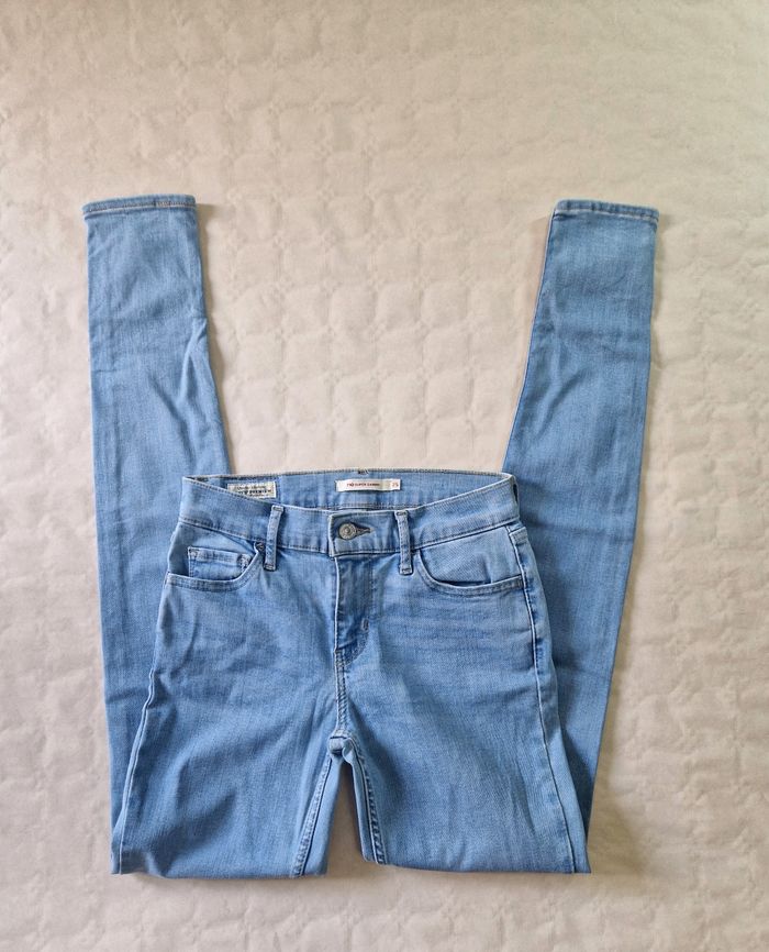 Jeans femme Levi's Strauss  710 , super skinny  , taille 34  , bleu - photo numéro 4