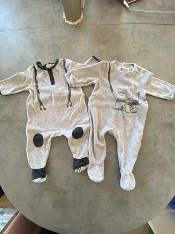 Lot de 2 pyjamas velours La redoute 6 mois