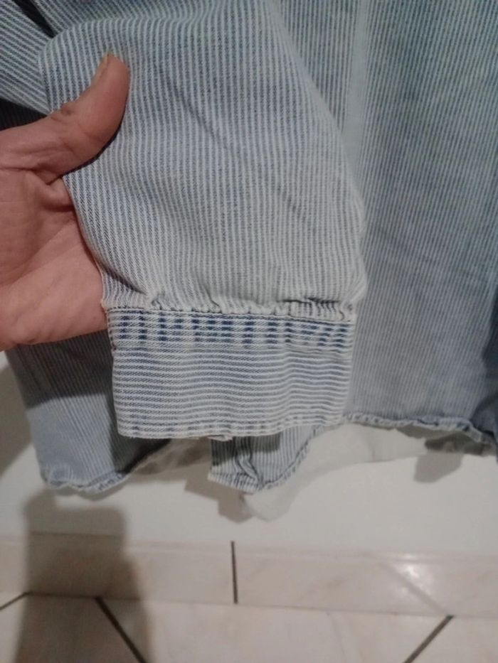 Chemise homme m rayures fines aspect vieilli c69 - photo numéro 4