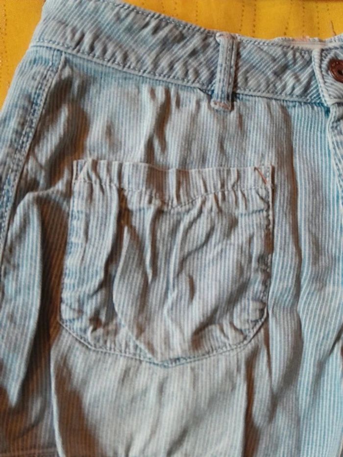 Mini short XS en jean bleu clair - photo numéro 2
