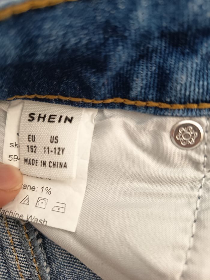 Jean droit bleu stone fille, SHEIN, taille 11-12 ans, NEUF - photo numéro 6
