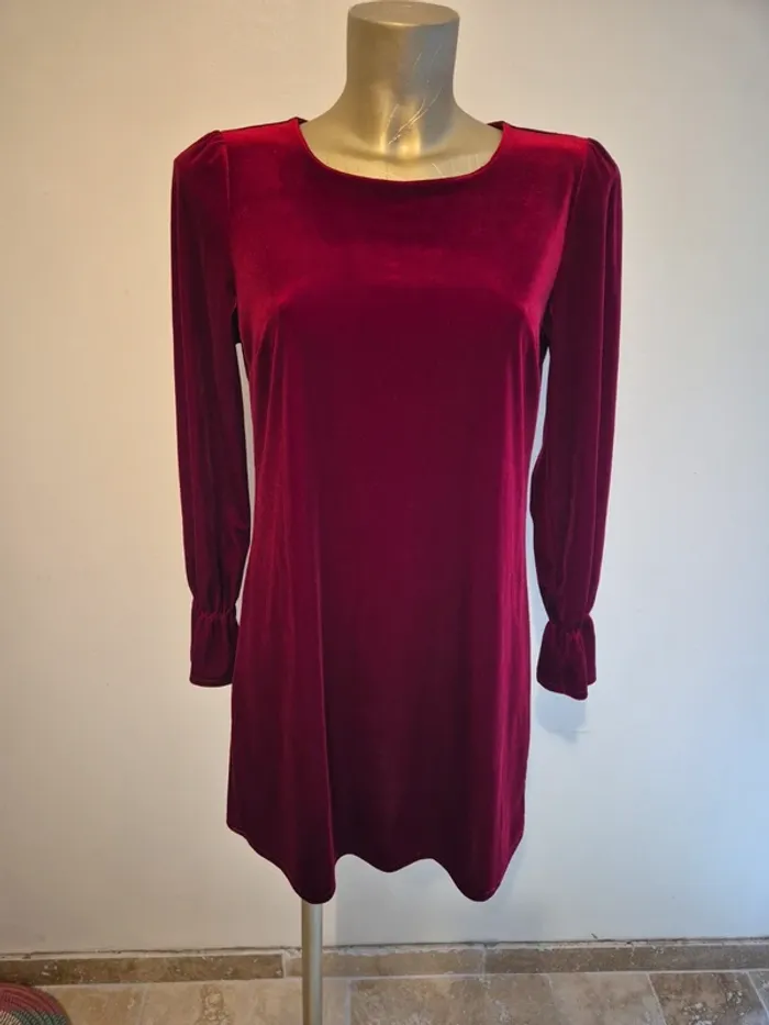 Robe velours bordeaux taille unique