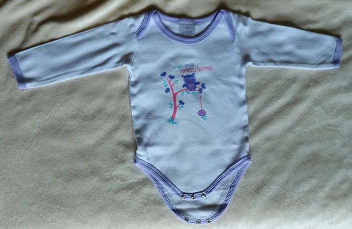 Lot de 4 bodies chouettes 12 mois - photo numéro 8