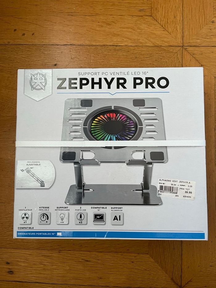 Support PC ventilé Zephyr Pro 16” - photo numéro 2