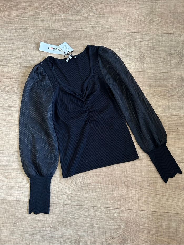Pull noir neuf à manches longues Morgan taille XS (valeur 45€) - photo numéro 7