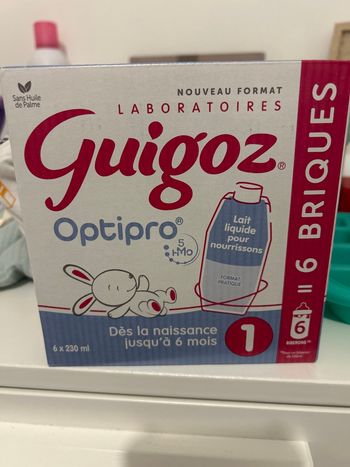 Guigoz optipro bouteille NON RAPPELÉ 