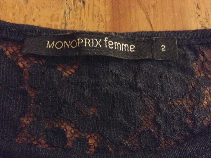 T shirt bleu foncé ◦ col rond ◦ sans manches ◦ look féminin ◦ monoprix - photo numéro 9