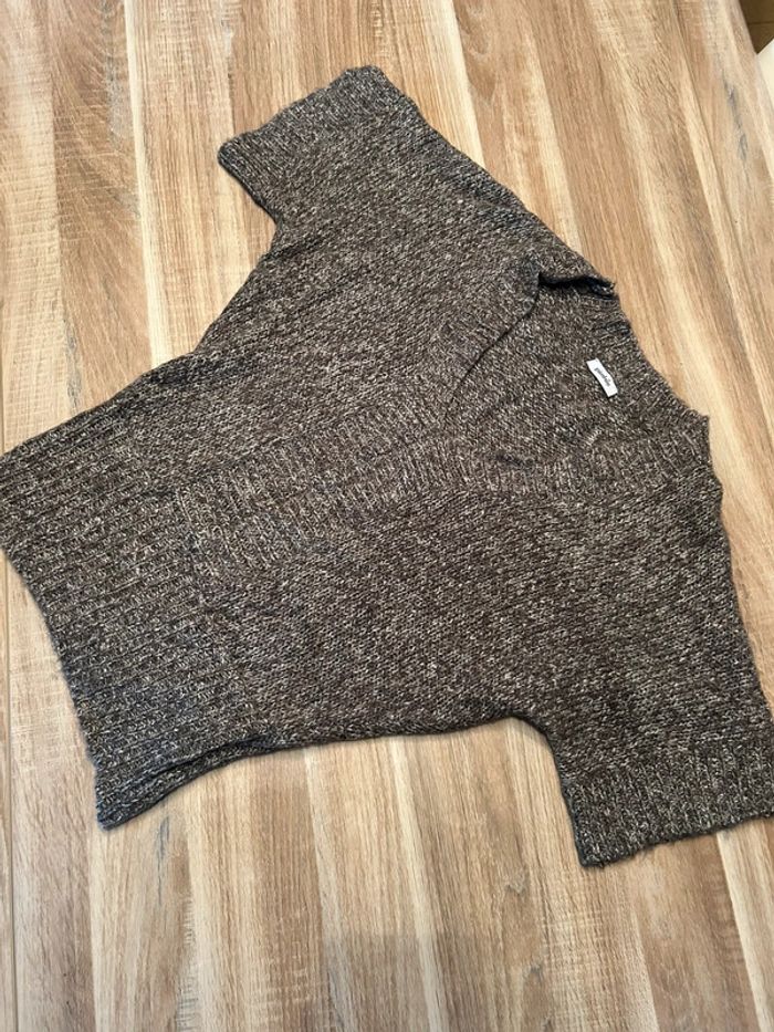 Pull sans manches femme col V hiver