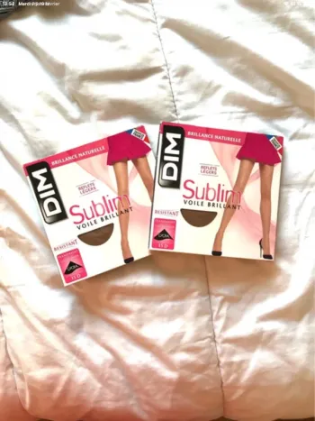 Lot de 2 collants Dim Sublim Voile brillant taille 2 neuf
