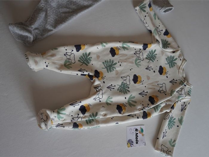 Lot n°1 de 3 Pyjamas velours et sweat (Gémo/Tape à l'oeil/Vert Baudet) en 6 mois - photo numéro 3