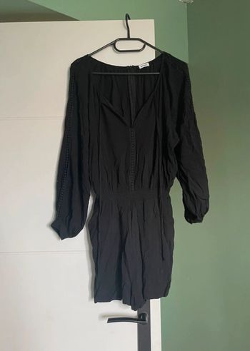 Combi short noire manches longues