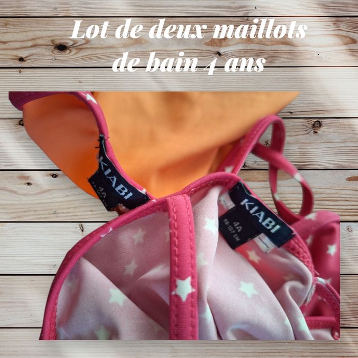 🌟 Lot de 2 maillots de bain fille – Kiabi – Taille 4 ans 🌟 - photo numéro 3