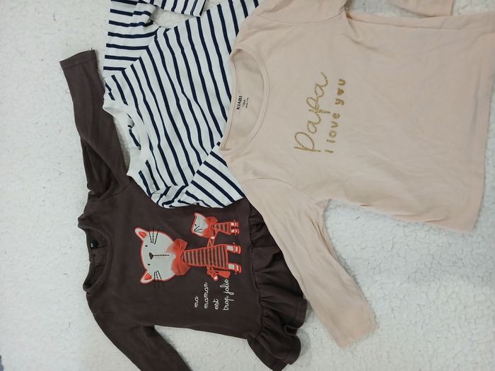 Lot de 3 t shirt manches longues 18 mois