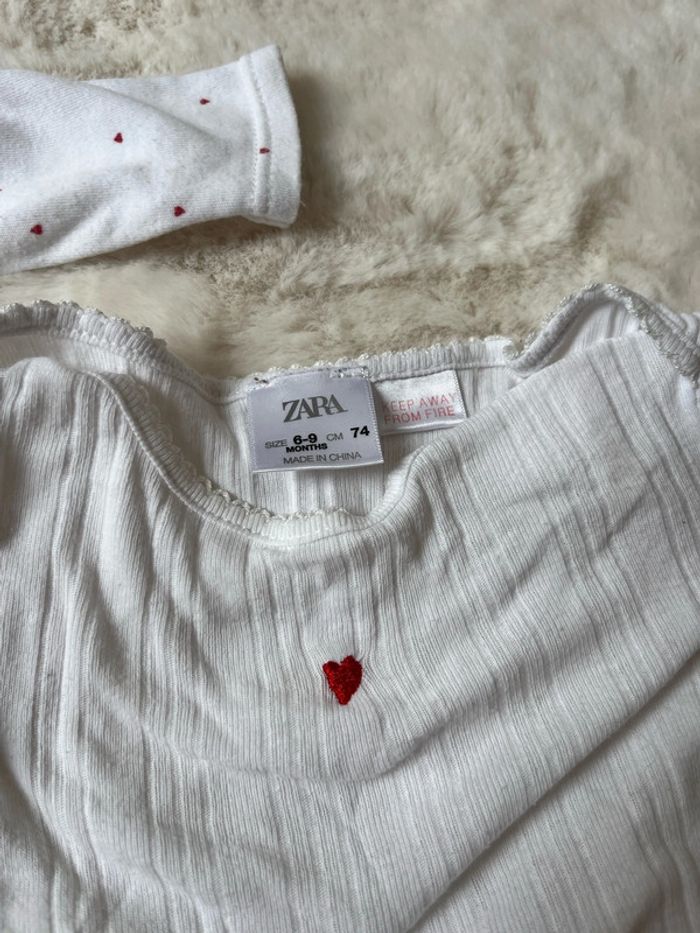 3 bodies cœur bébé fille 6-9 mois - photo numéro 4