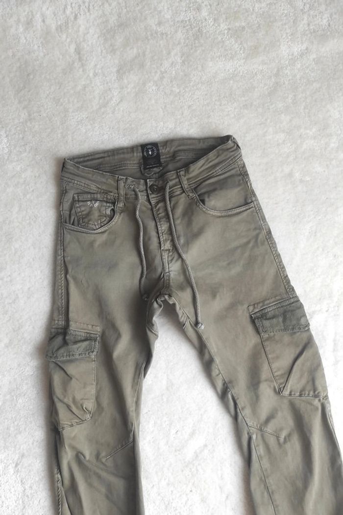 Jean Cargo kaki Le Temps des Cerises 14 ans XS coton élasthanne modèle Tobati