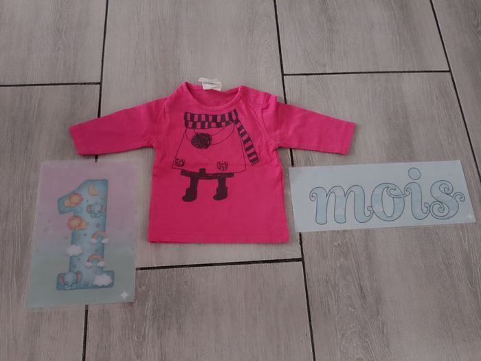t-shirt manche longue 1 mois