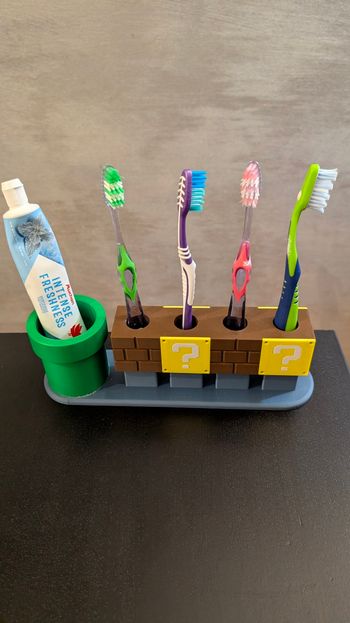 Porte brosse a dents 3d