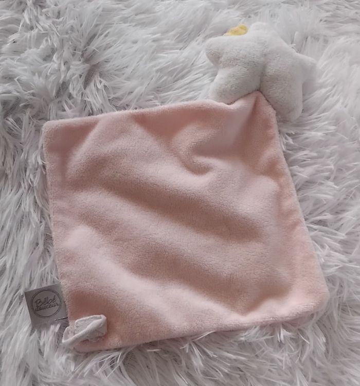 Doudou etoile blanche avec mouchoir - Bébé douceur - photo numéro 2