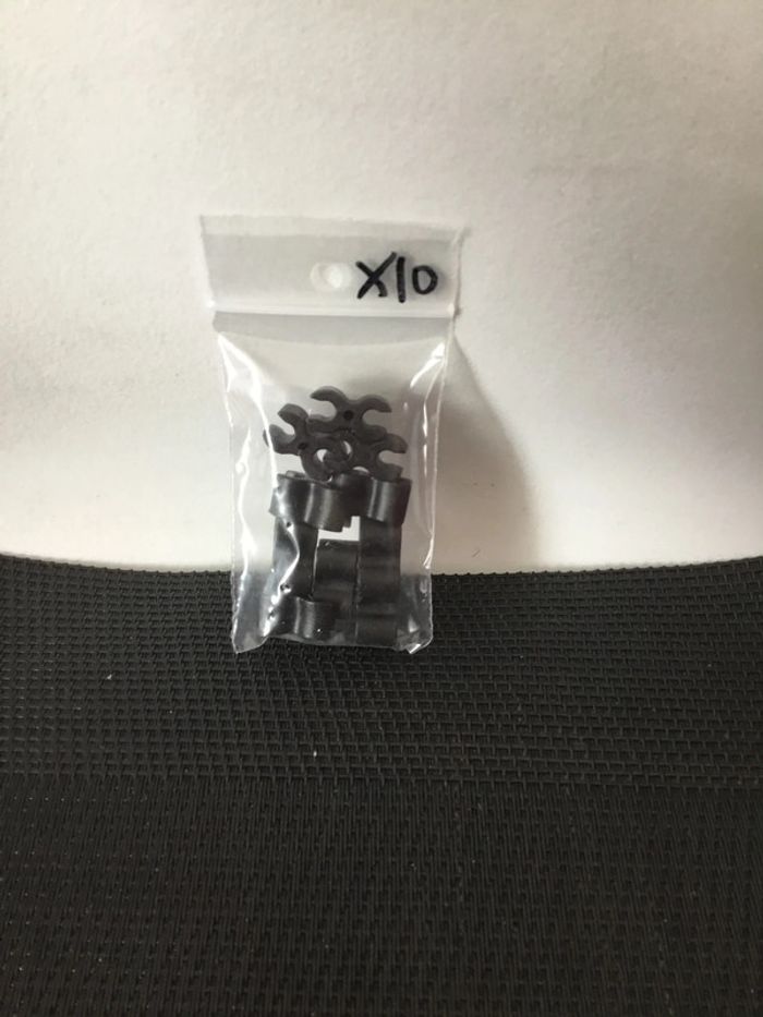 Playmobil lot 10 clips fixations attaches noires simples forts western quartier général