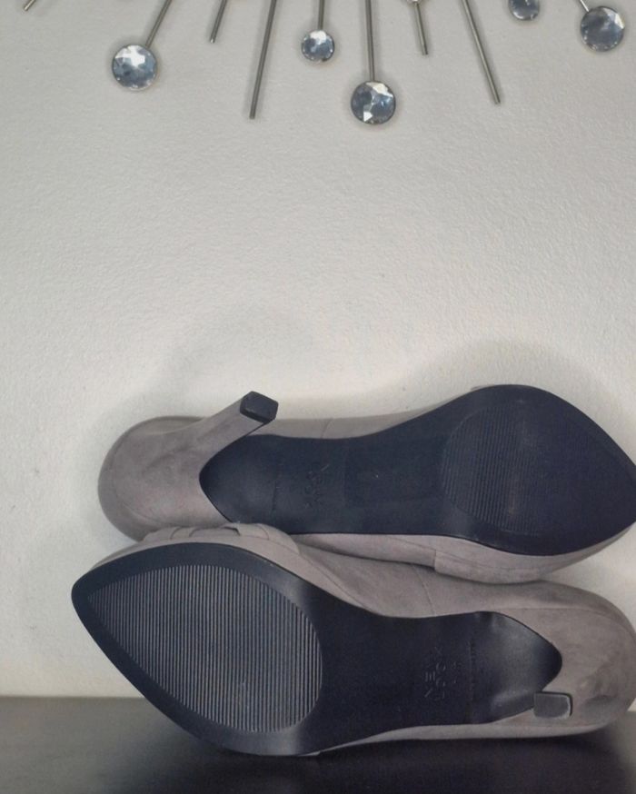 Escarpins talon plateforme gris newlook - photo numéro 5