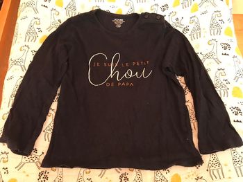 Haut manches longues marine garçon 3 ans