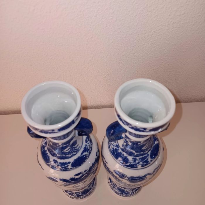 Superbes paires des Vases bleus Chinois - photo numéro 3