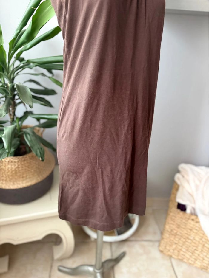 Robe Cacharel - marron - perles en bois sur le col - taille 38/40 - photo numéro 3