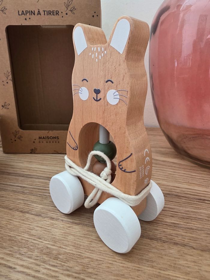 Lapin à tirer en bois Maison du Monde - photo numéro 4
