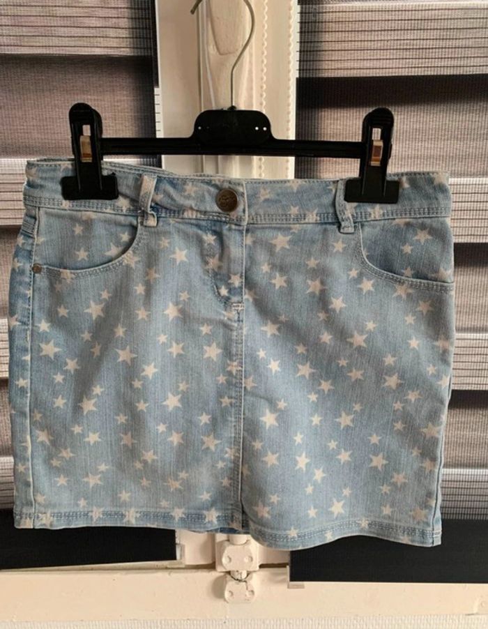 Jupe jeans imprimée étoile 6 ans