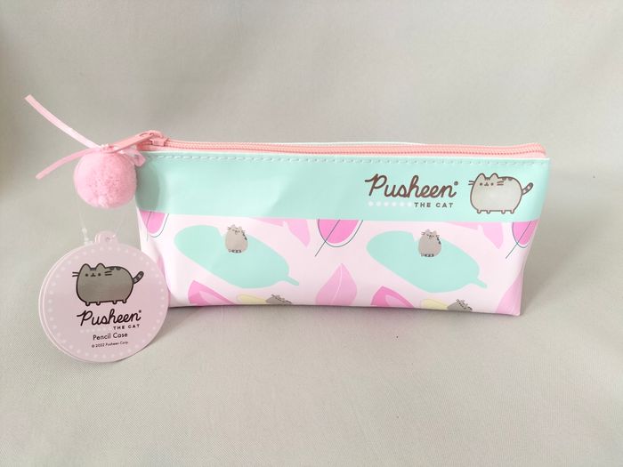 🩷 Trousse Pusheen avec pompon - Rose pastel et menthe - Neuve 🩷 - photo numéro 2