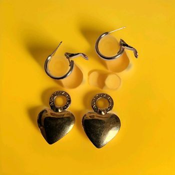 boucles d'oreilles Cœurs à adapter sur créoles marque Agatha