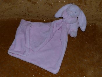 Doudou lapin couverture rose blanc jellycat 🐰Neuf
