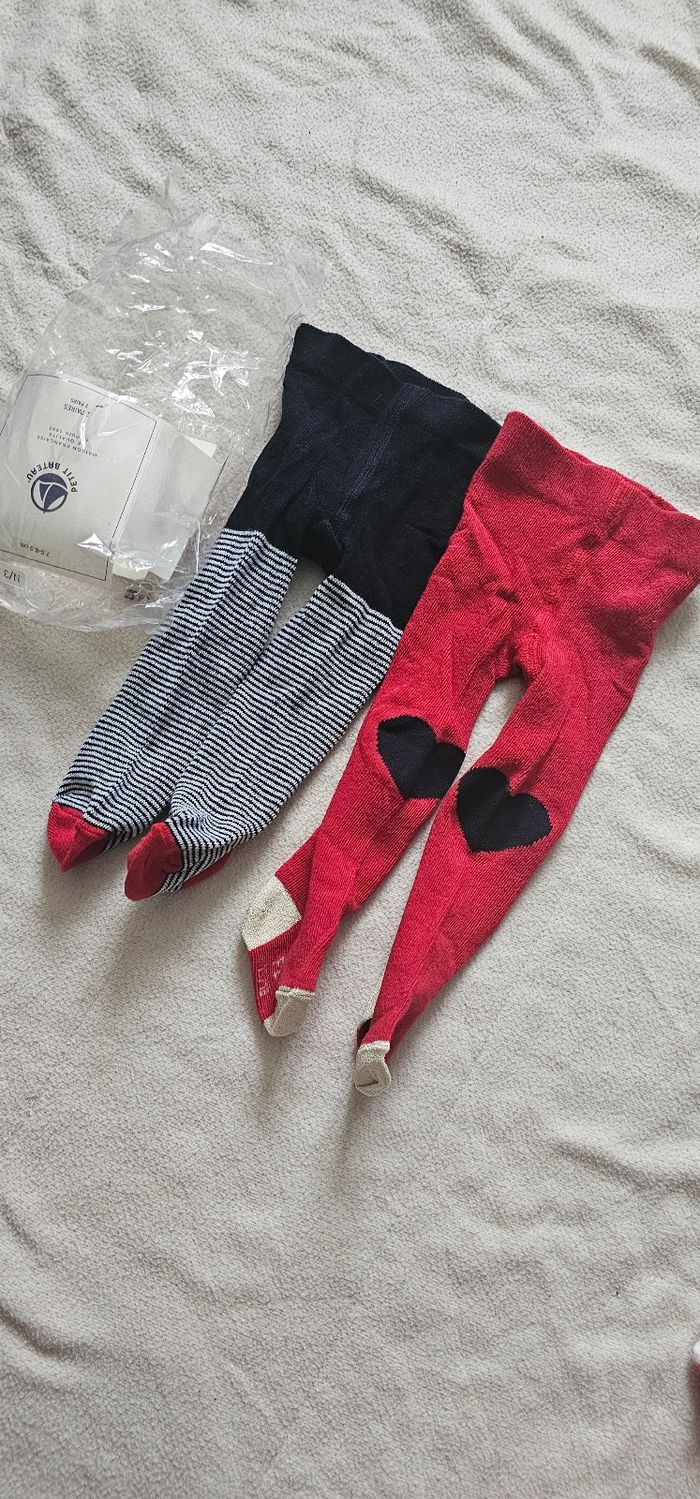 2 paires Collants neuf petit bateau