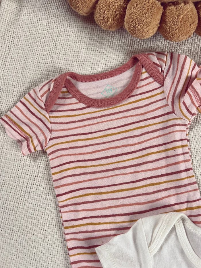 Lot de 3 bodies tex escargots arc en ciel - photo numéro 4