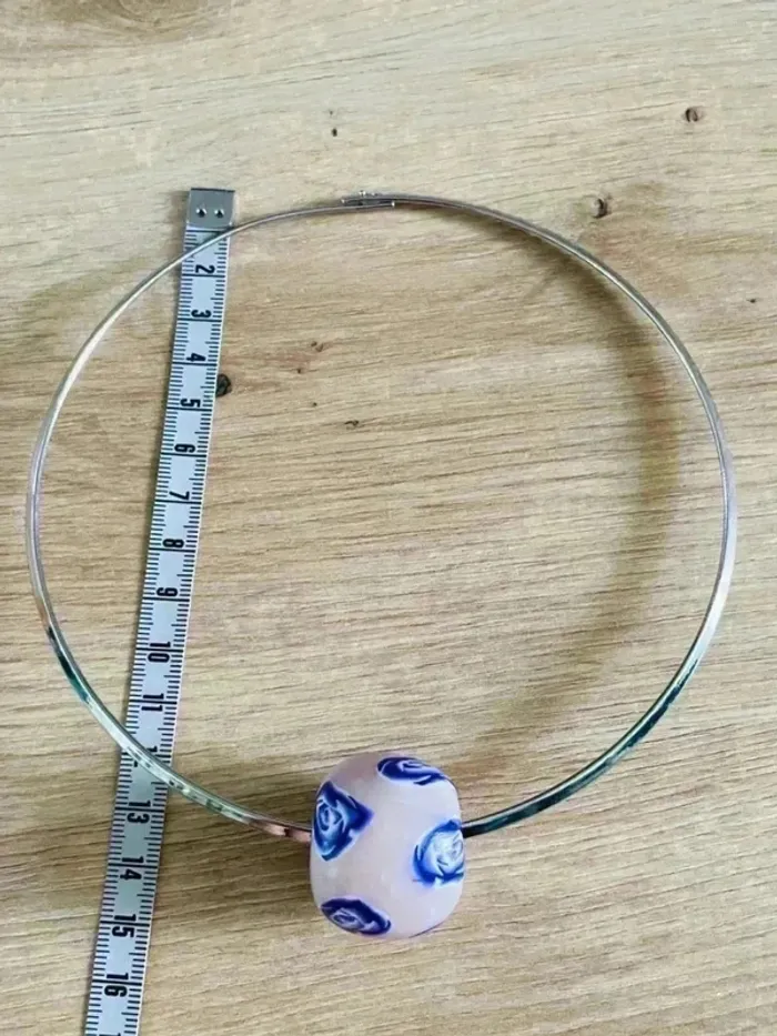 Collier avec une perle en fimo - photo numéro 3