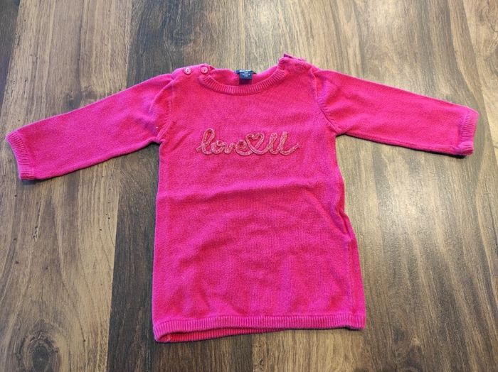 Lot t-shirts manches longues+ pull maille 3 mois fille - photo numéro 2