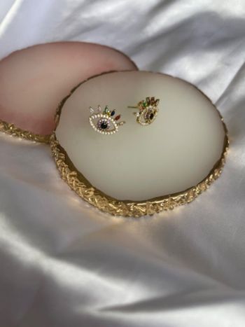 Boucle d’oreille oeil coloré