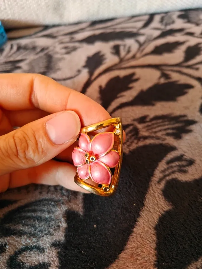 Bague de foulard fleur - photo numéro 2