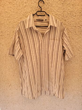 Chemise vintage à rayures ethnique tie and dye grunge légère