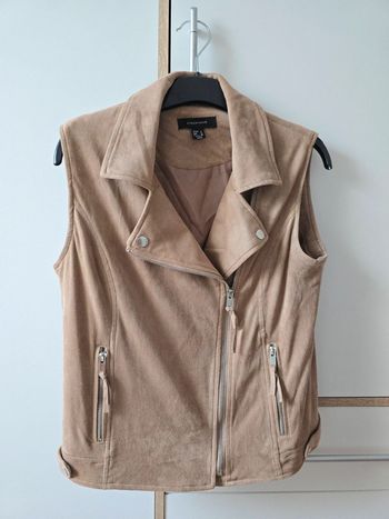Veste sans manche beige velours