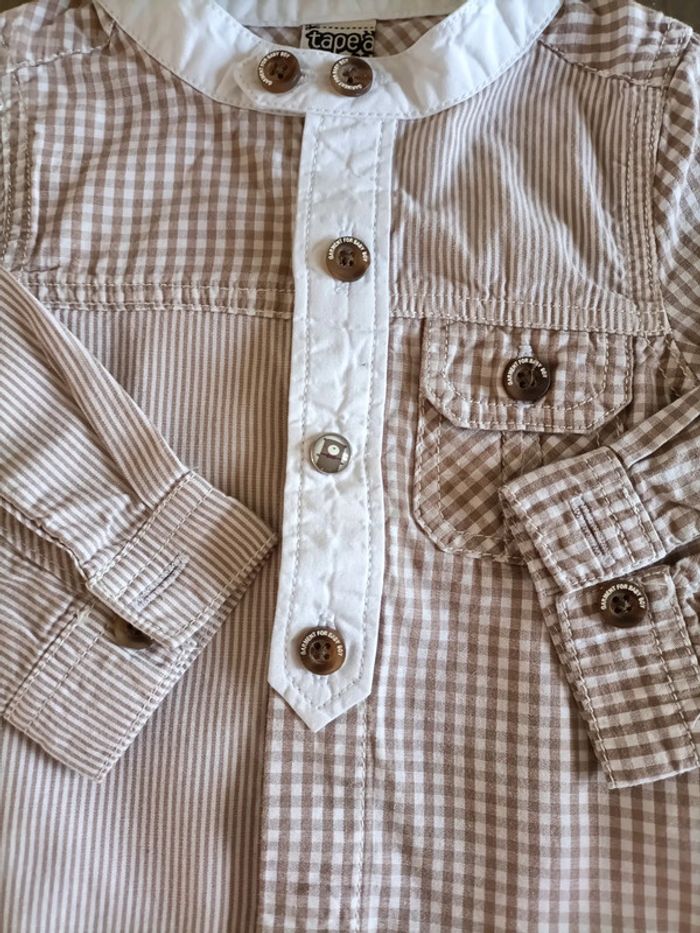 Ensemble Chemise manches longues/ jean regular TAO 6 mois - photo numéro 3