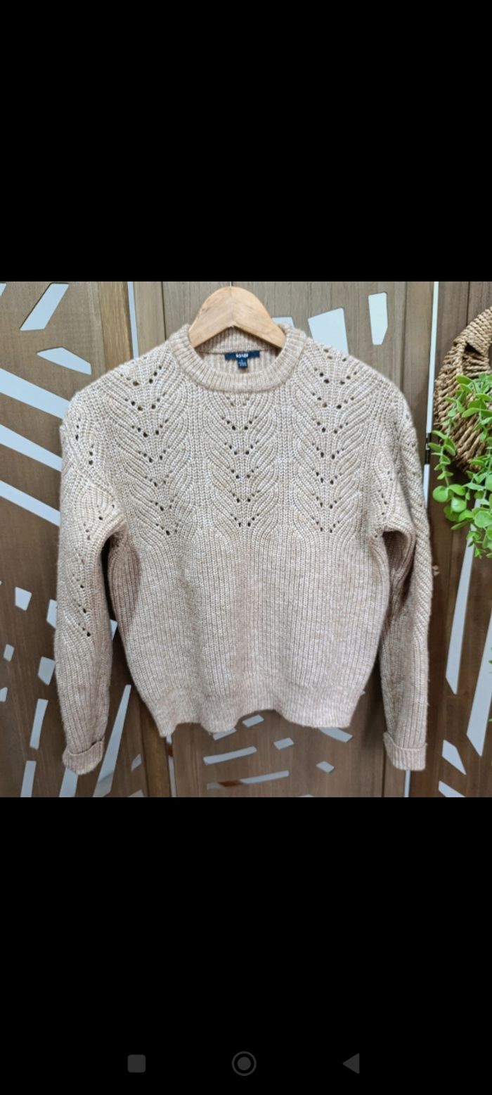 Pull Femme beige tricot taille S - Kiabi - photo numéro 4