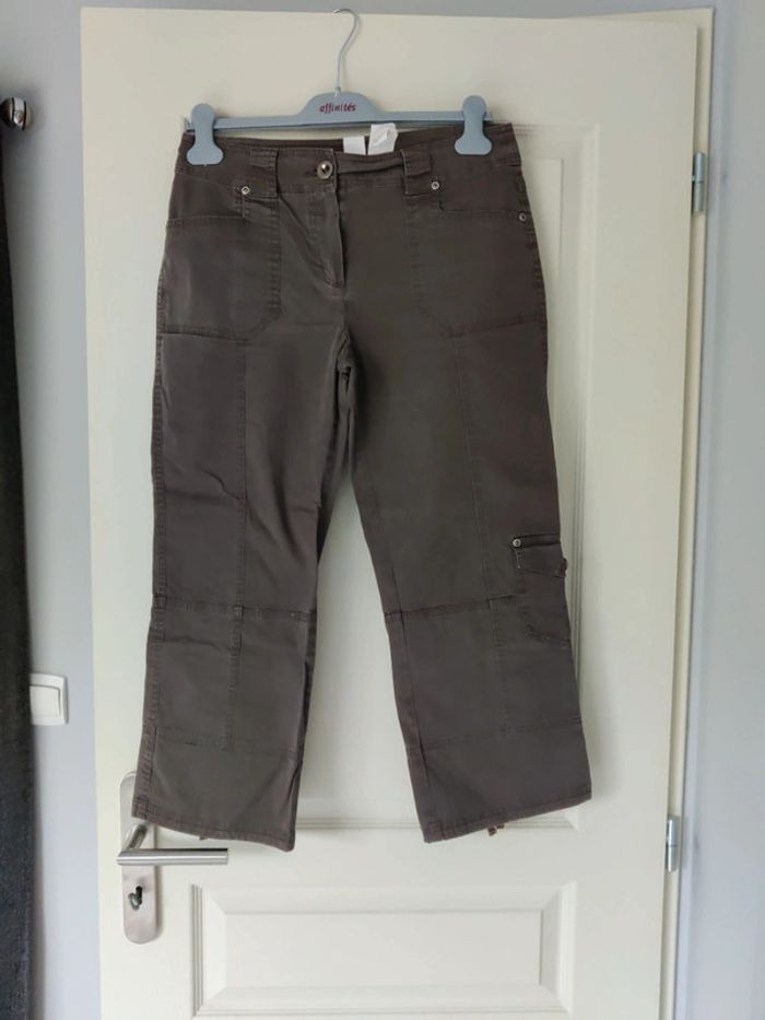 Pantacourt marron camaïeu