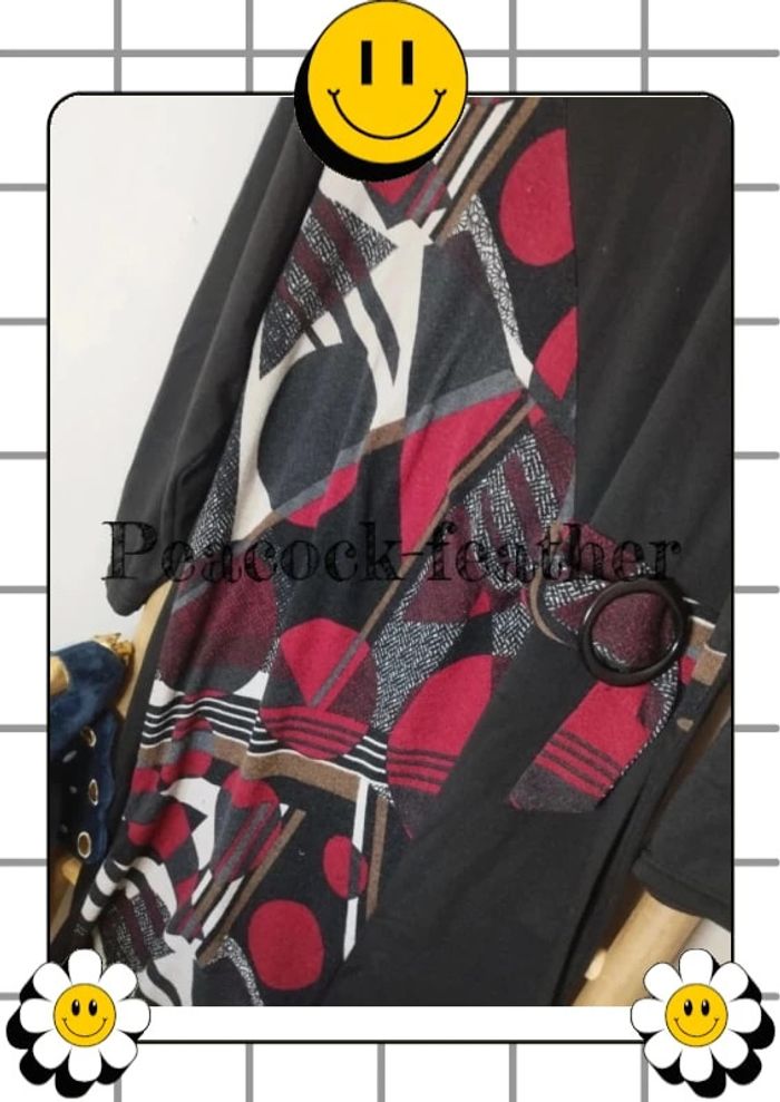 Robe hiver noire et rouge afibel 56 - photo numéro 4