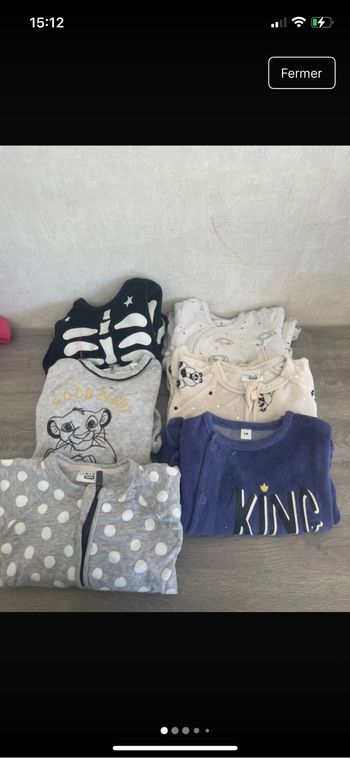 Lot pyjama garçon 6 mois