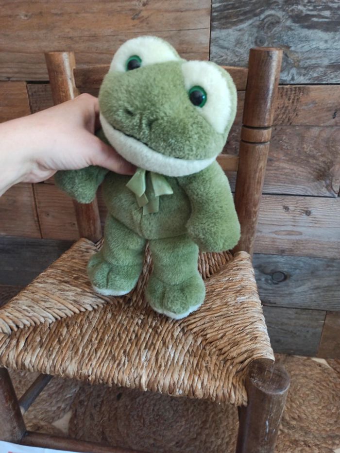 peluche grenouille verte vintage tbe - photo numéro 4