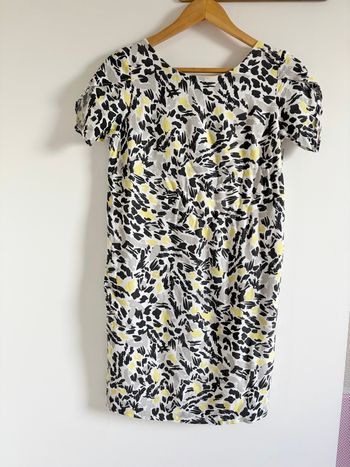 Robe courte à motifs noir et jaune Promod taille S