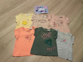 Lot de 6 t-shirt été tape à l’œil 3 mois